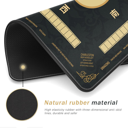 2F22E Mahjong Mat anti-slip back keeps the mat steady during play