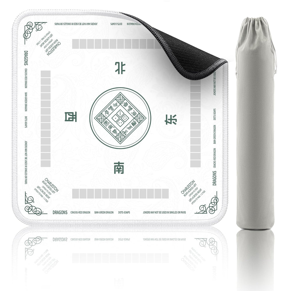 2F22E Mahjong Mat non-slip surface keeps tiles in place during play.