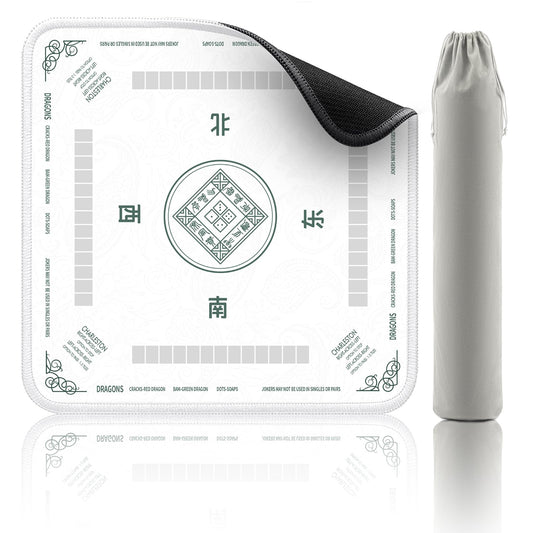 2F22E Mahjong Mat non-slip surface keeps tiles in place during play.