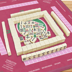 2F22E Mahjong Mat pink soft texture for comfortable play