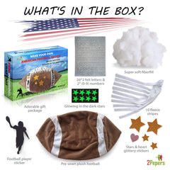 2Pepers felt letters and numbers for personalized sports-themed messages.