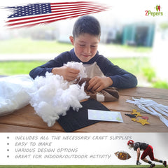 2Pepers glowing stars stickers add a bedtime glow to the craft.