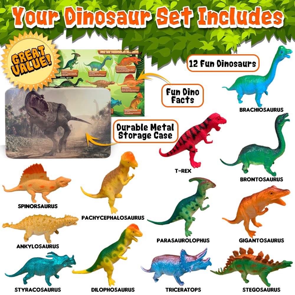 3 Bees & Me 6-inch dinosaur figures for hands-on learning