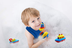 3 Bees & Me durable bath toys endure regular bathtime fun and play.