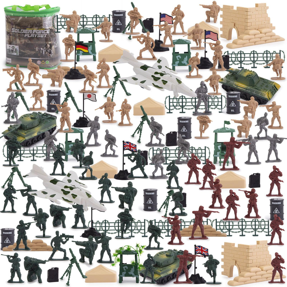 3 otters army men battlefield set shown for imaginative play and teamwork
