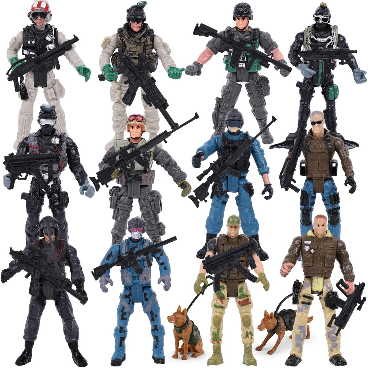 3 otters army men with detailed soldiers for imaginative play and storytelling