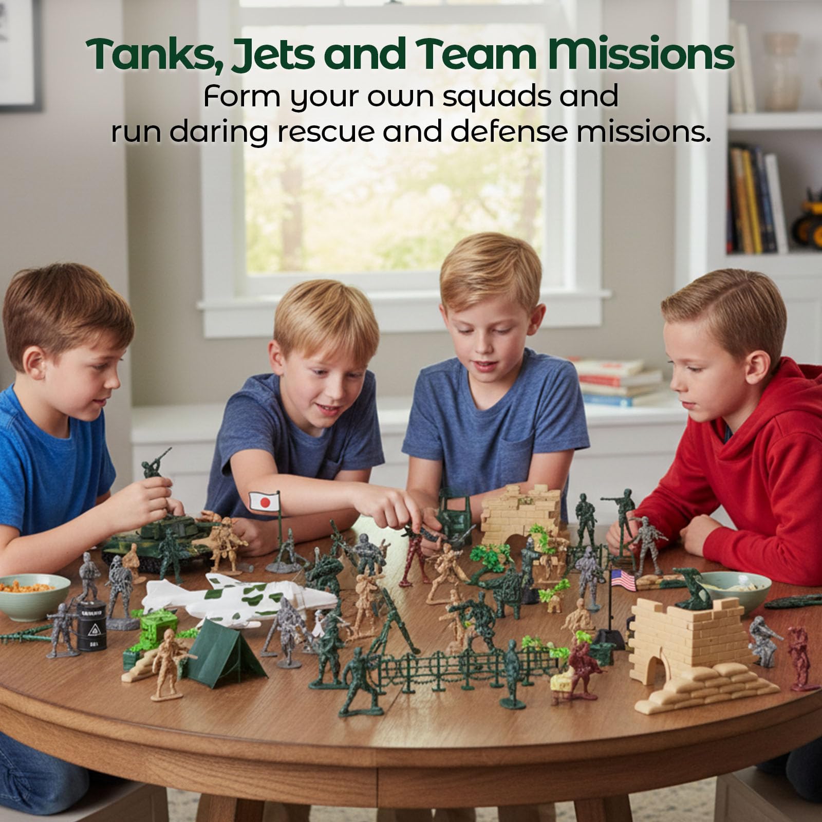 3 otters army accessories like fences tents and oil drums enabling versatile layouts
