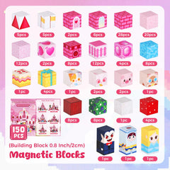 3 otters Magnetic Blocks Montessori play promotes focused, hands‑on learning