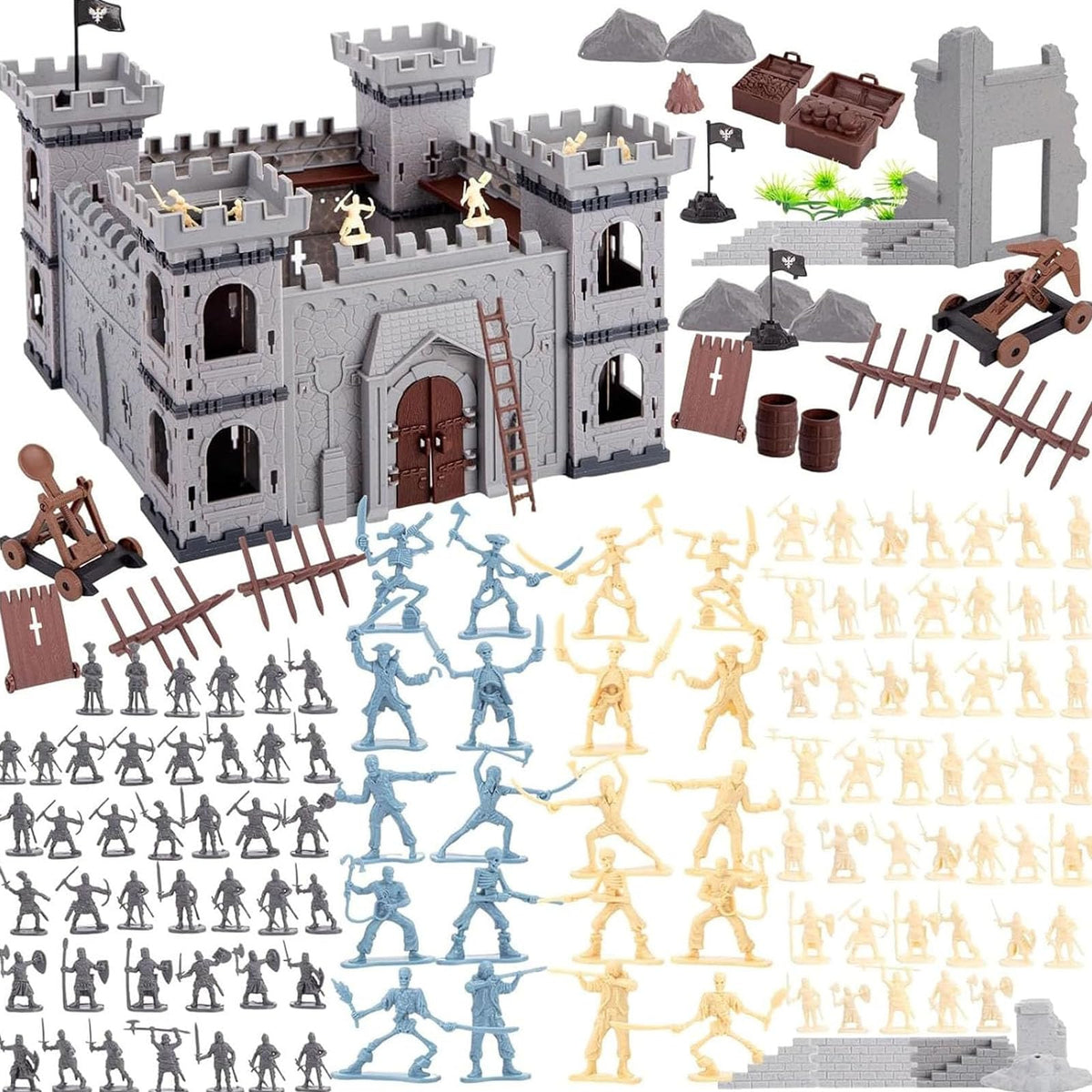 3 Otters medieval castle set for imaginative build-and-play battles.