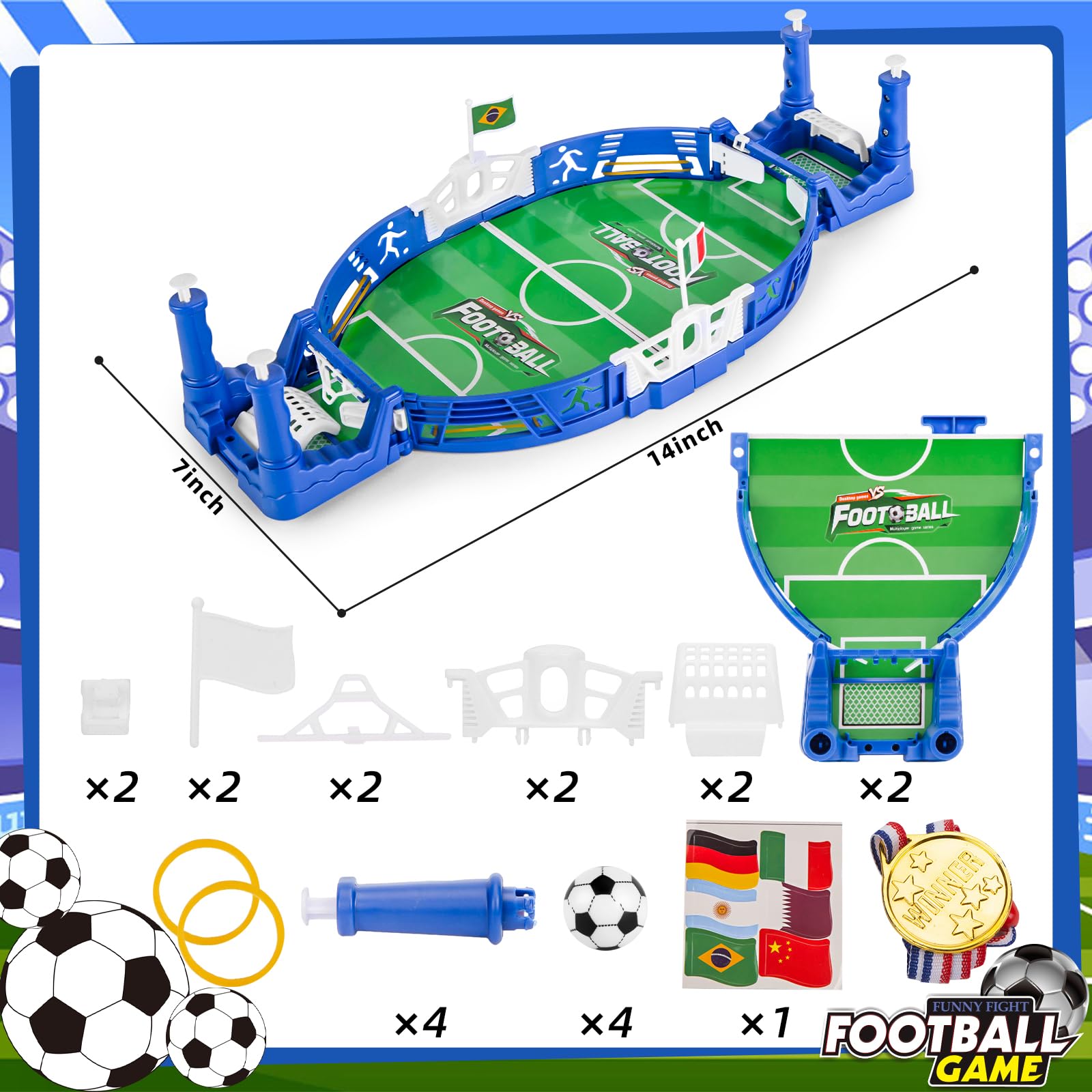 3 otters mini soccer board game assembly guide for quick start.