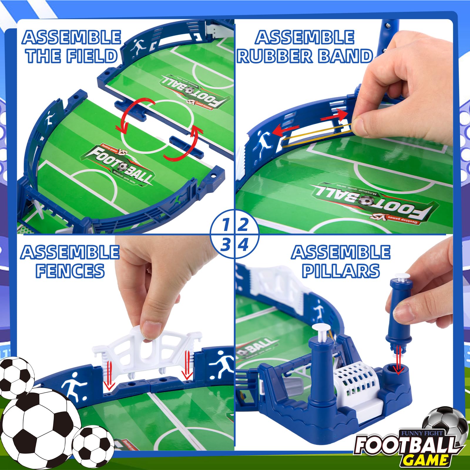 Two controllers for 3 otters mini soccer board game – head-to-head action.