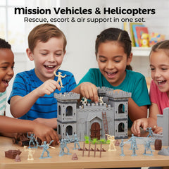 3 Otters siege gear with catapults for dynamic play.