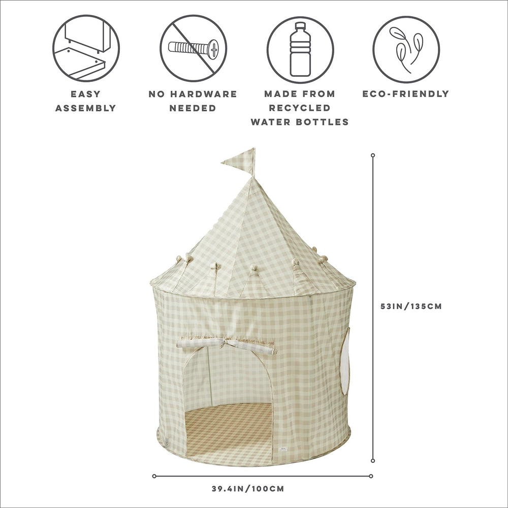 3 Sprouts Kids Play Tent door flap shows easy entry for imaginative hideouts