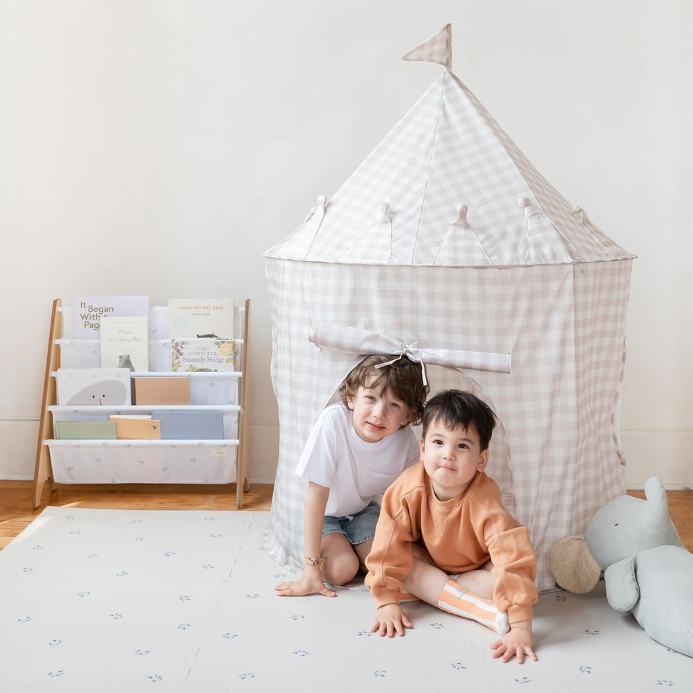 3 Sprouts Play Tent folded storage demonstrates quick setup and tidy packing