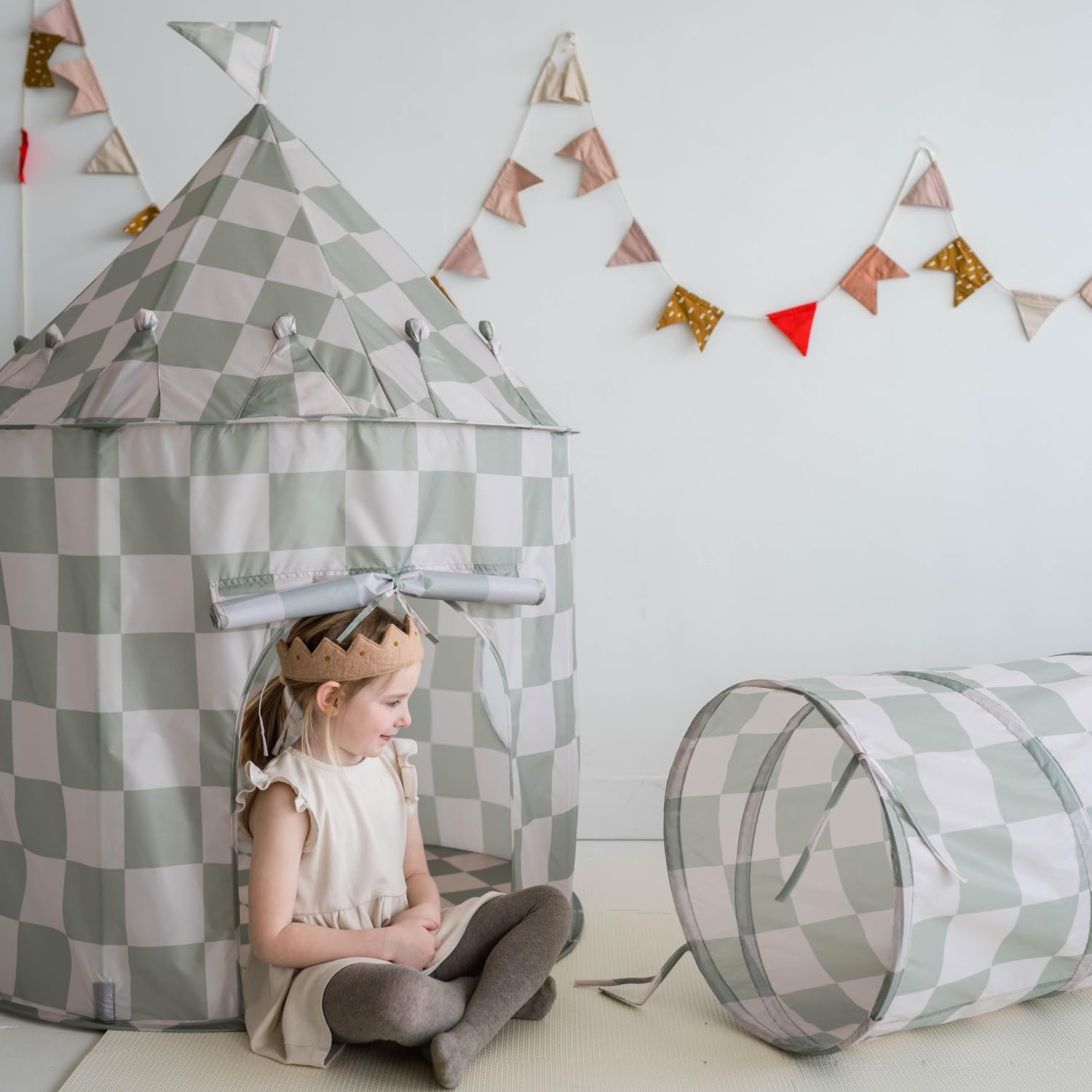 3 Sprouts Play Tunnel interior view invites toddlers to crawl and build motor skills.