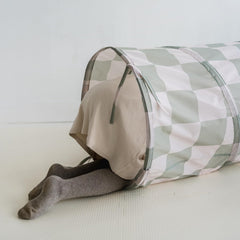3 Sprouts Play Tunnel steel frame with safety casing for kid-friendly use.