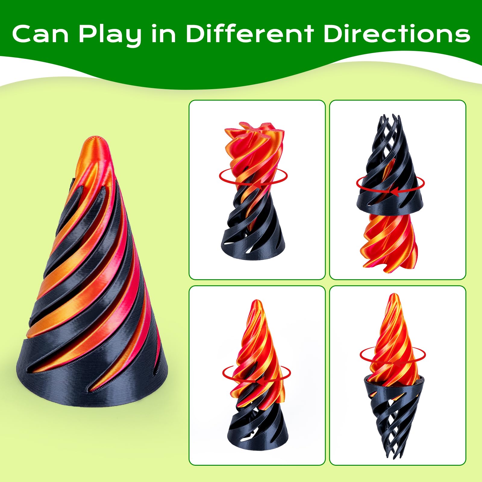3Dgenius cone fidget toy aids quick relief during busy meetings