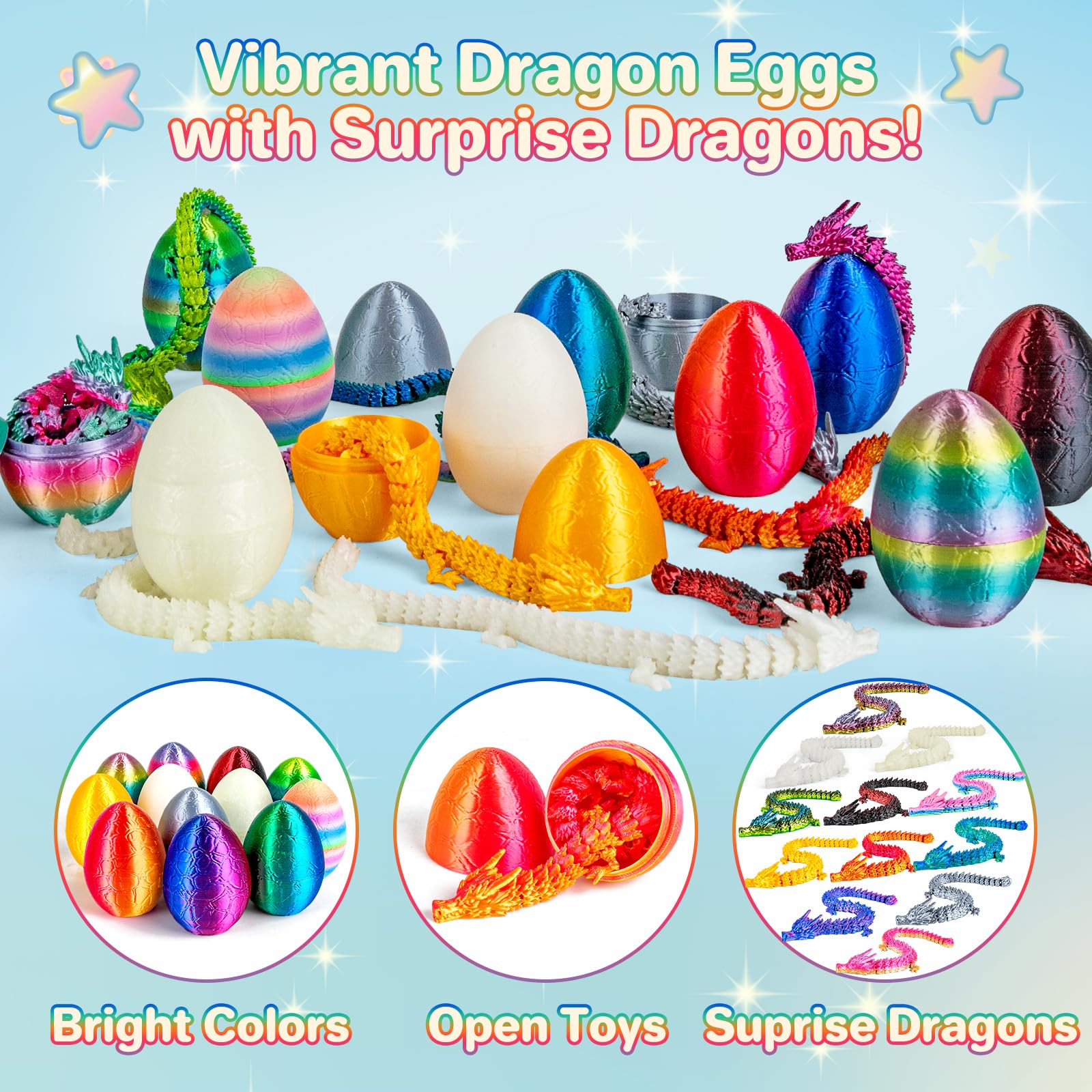 3Dgenius miniature dragon eggs set promotes hands-on exploration and creative thinking.