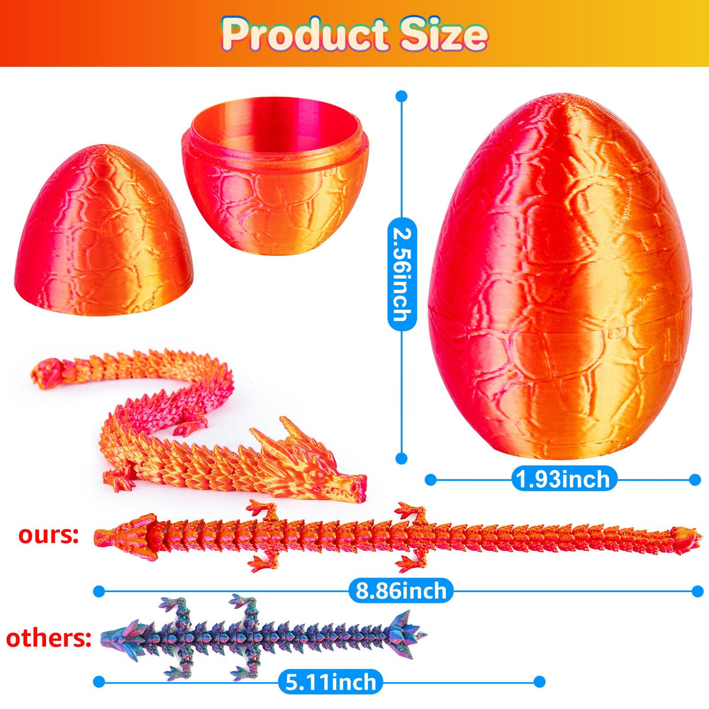 3Dgenius poseable dragon inside egg offers pose variety for storytelling.