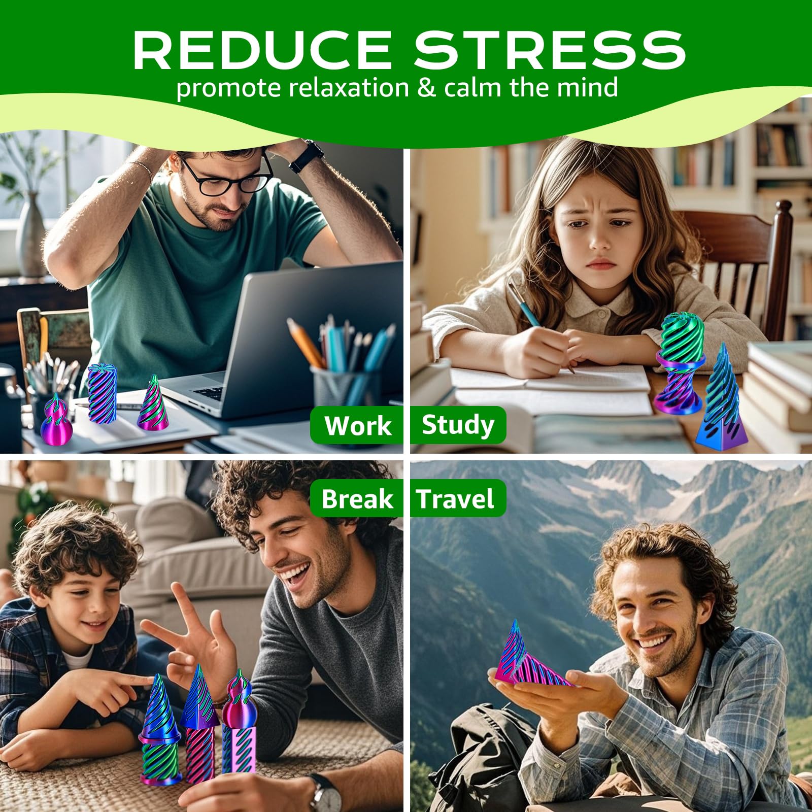 3Dgenius rectangular prism fidget provides portable calm for on-the-go tasks