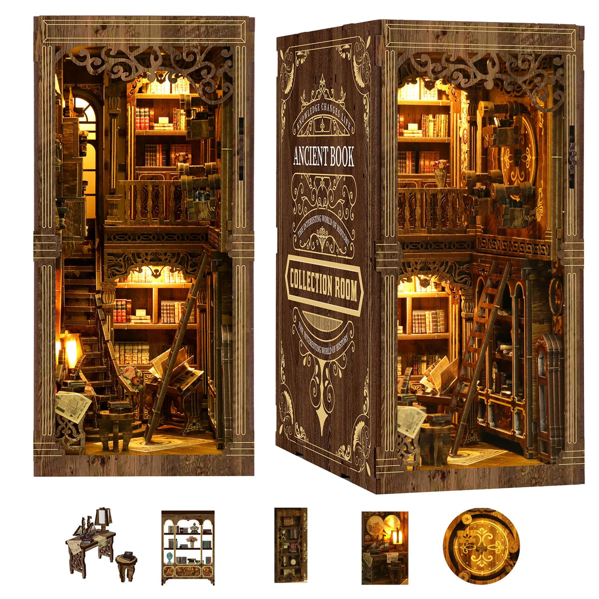 3DVASE Book Nook kit front view; ready to assemble for creative space.