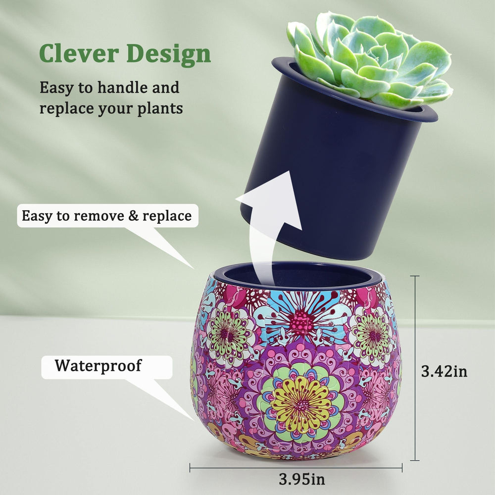 3DVASE puzzle planter with cactus inside for indoor planting