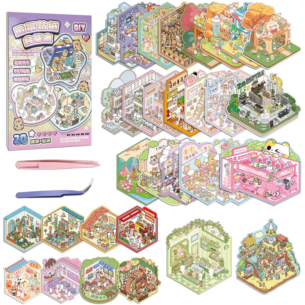 3R TABLET DIY sticker pack cover scene enhances creative planning on your desk