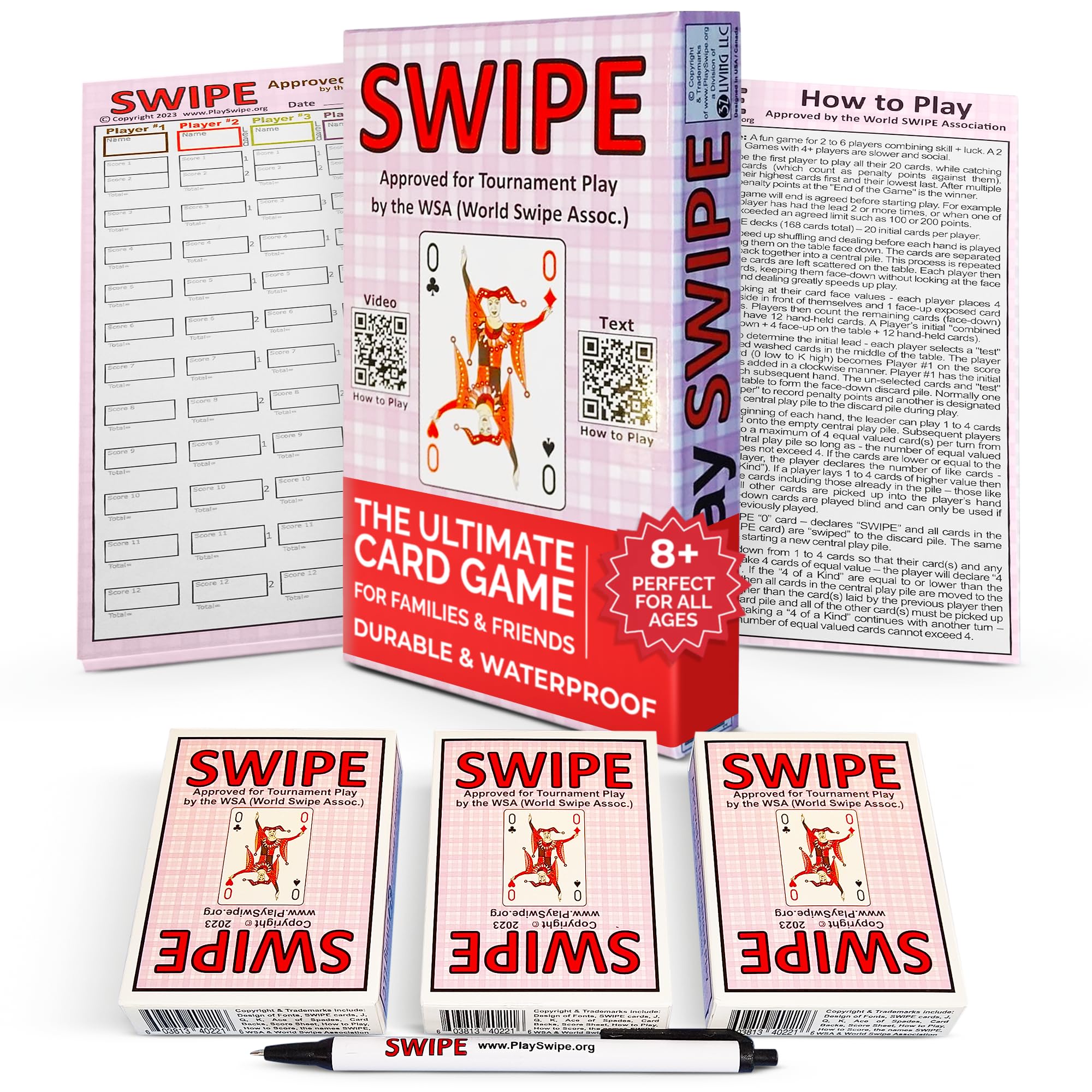 3Z Living PlaySWIPE deck setup for quick, competitive rounds.