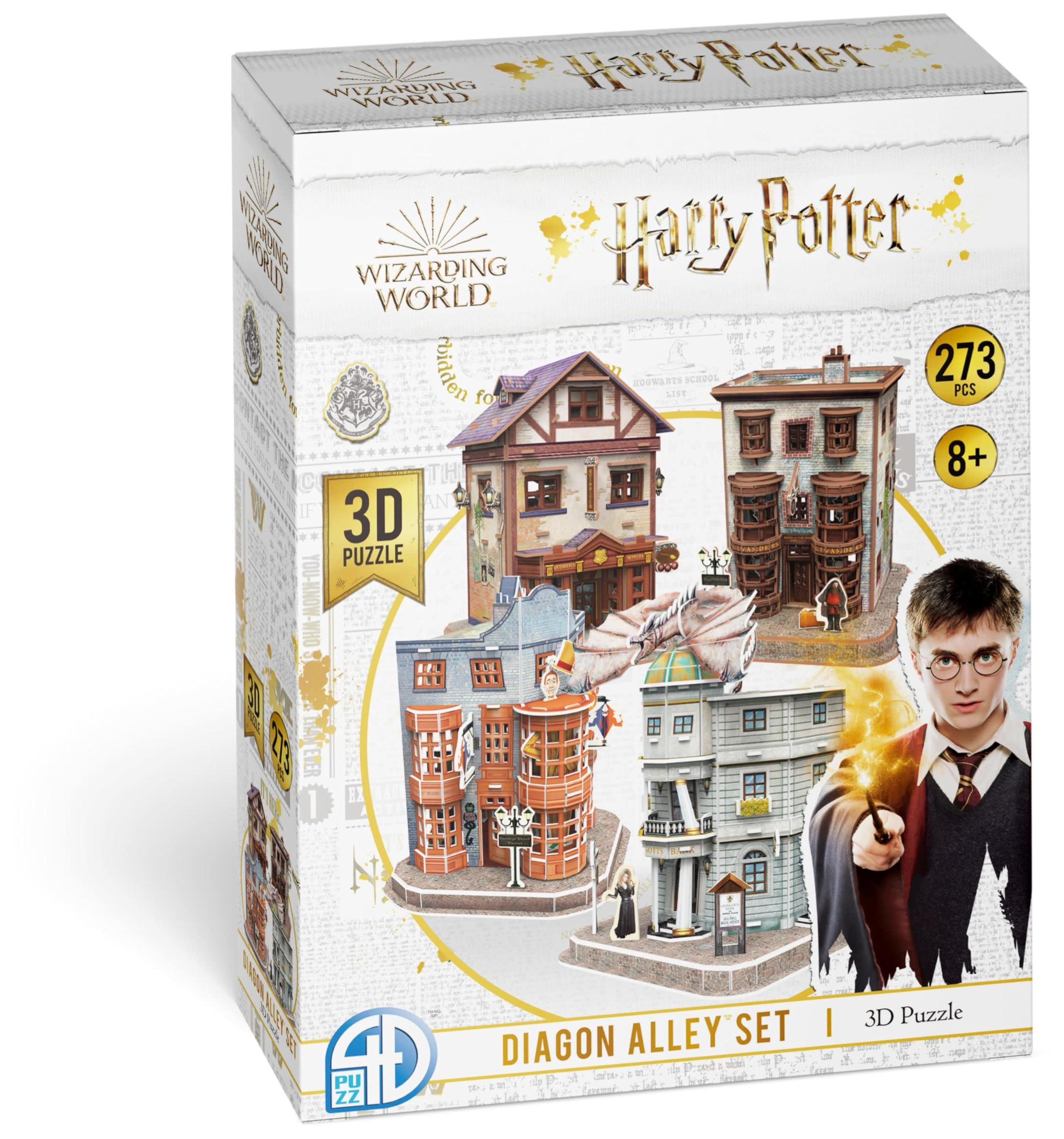 4D Build Diagon Alley model front view for display and collection