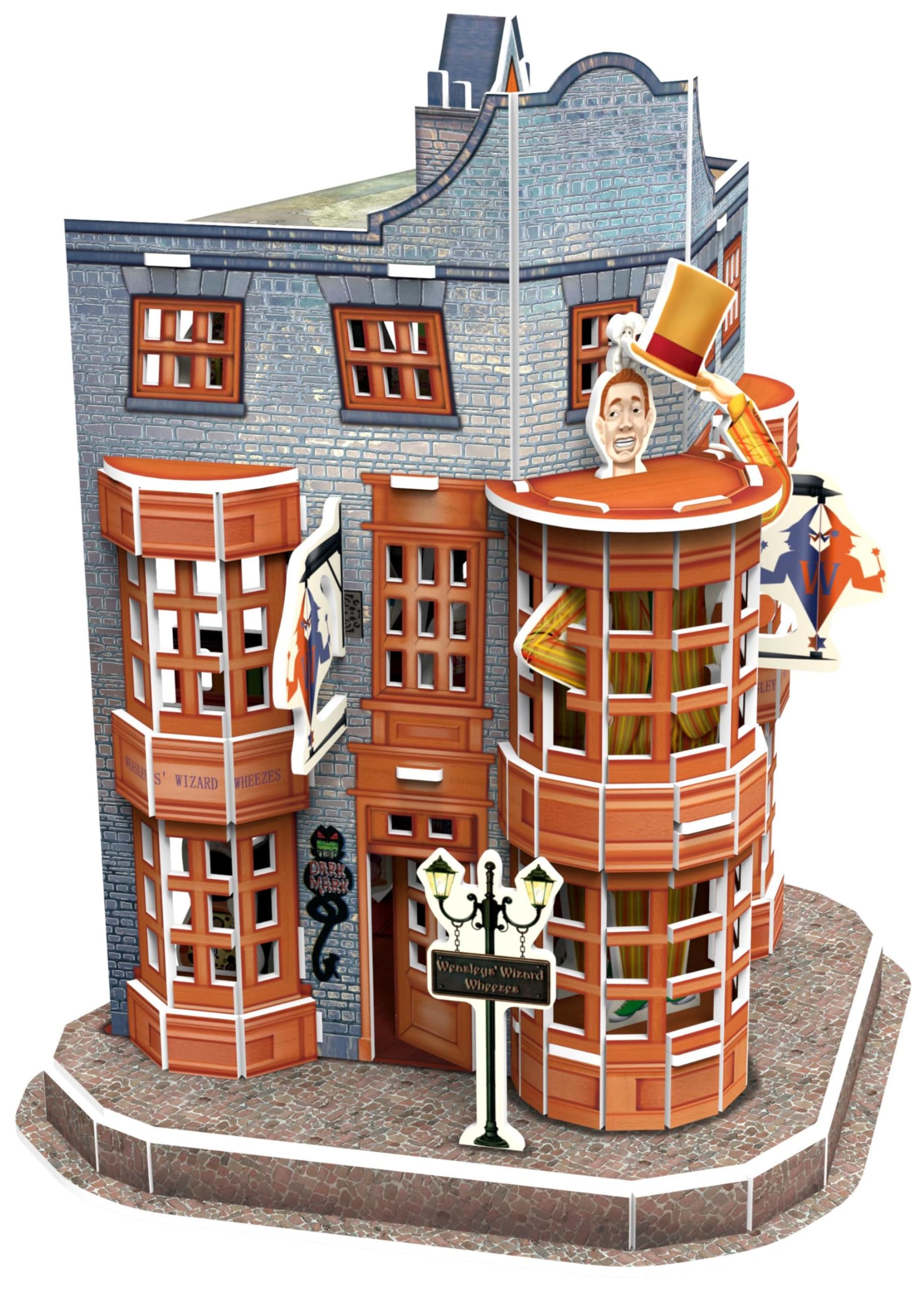 4D Build Diagon Alley interior assembly details for hands-on building