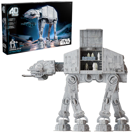4D Build Imperial AT-AT parts on sheets ready for easy assembly display