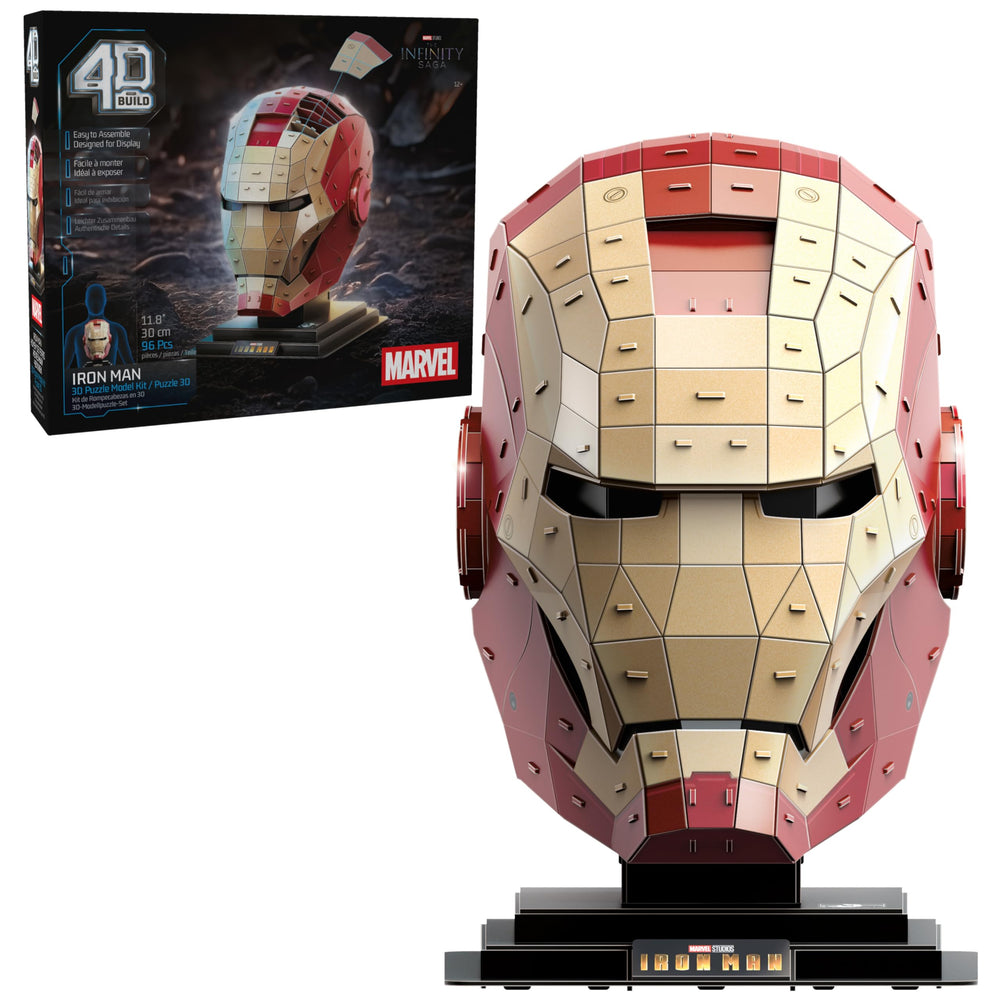 4D Build Iron Man helmet detail for display with film-accurate features