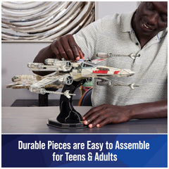 4D Build X-Wing glue and stand included supports effortless setup on desk