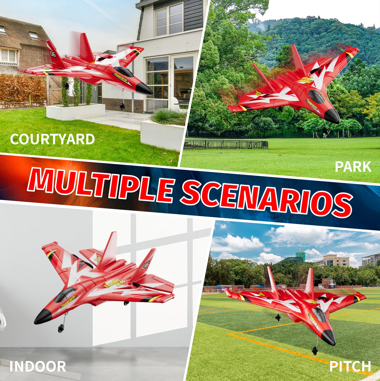 4DRC foam RC plane in clear sky demonstrates agile handling
