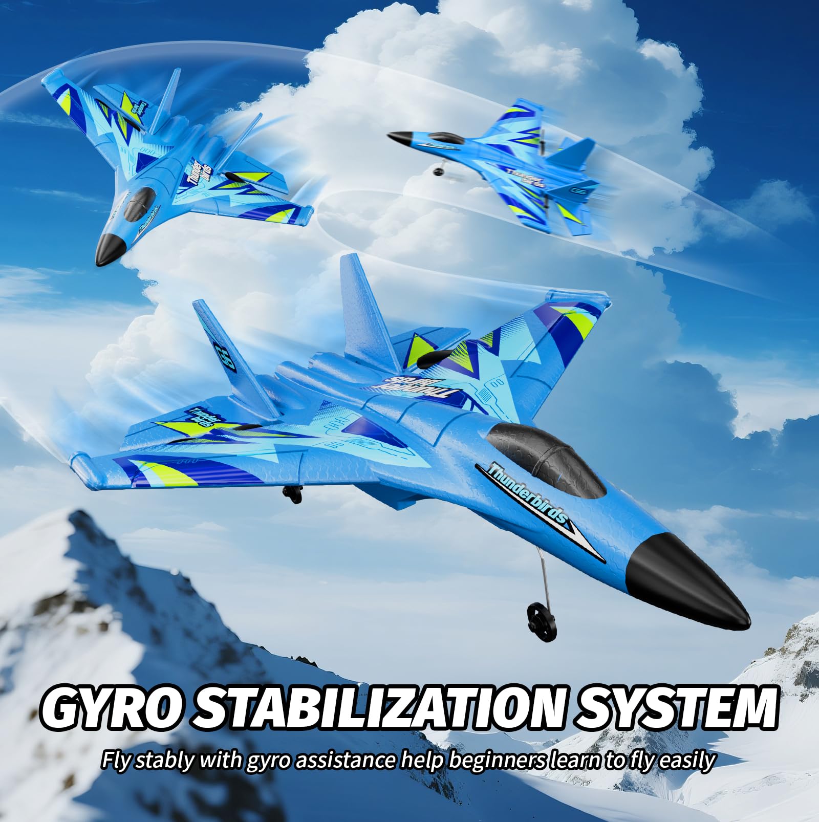 4DRC foam plane showing gyro stabilization for easy handling
