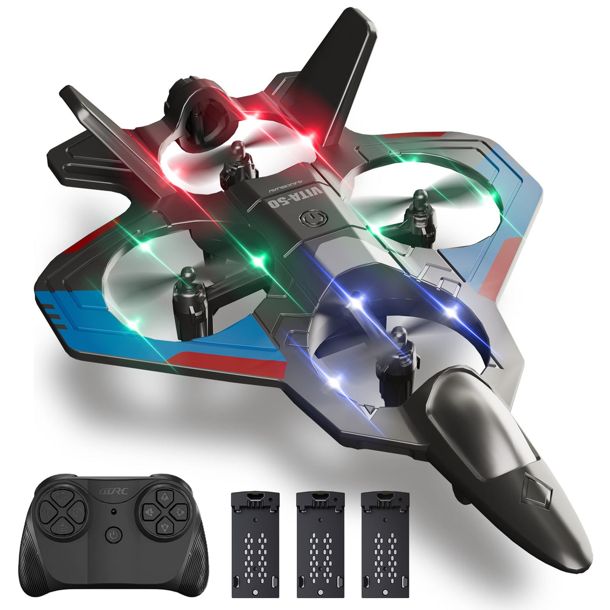 4DRC foam remote plane front view showing compact design and ready-to-fly setup