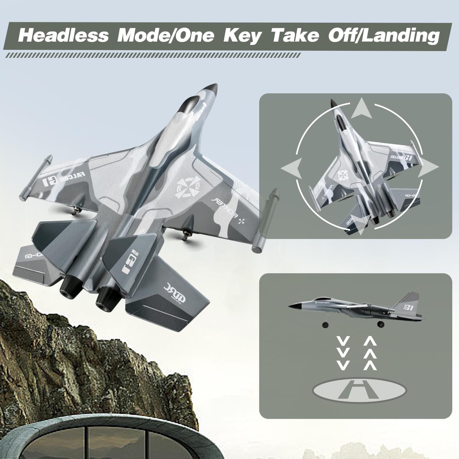 4DRC G1 RC Plane dual batteries extend flight time for exploration