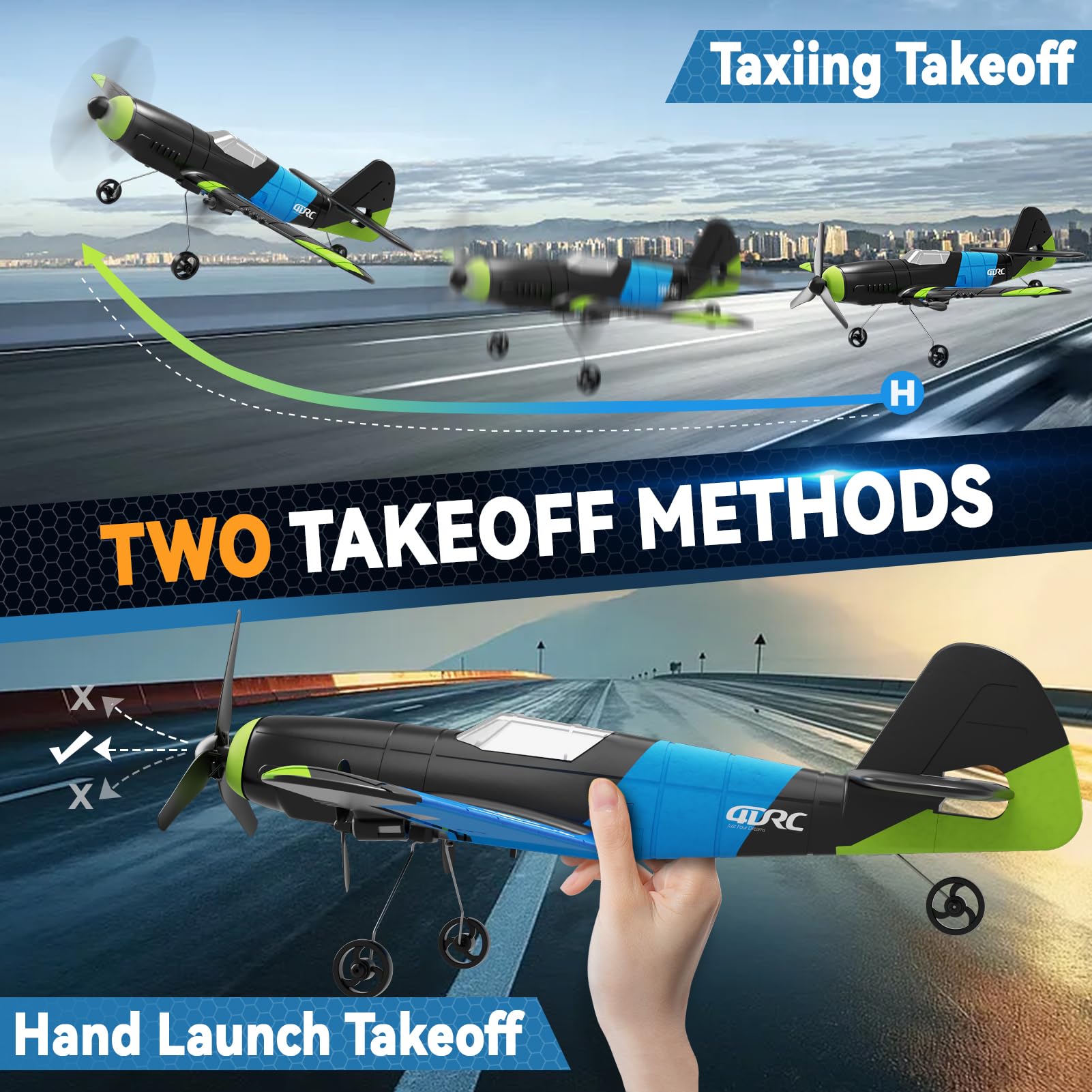 4DRC G8 foam RC plane side view highlights lightweight, responsive handling