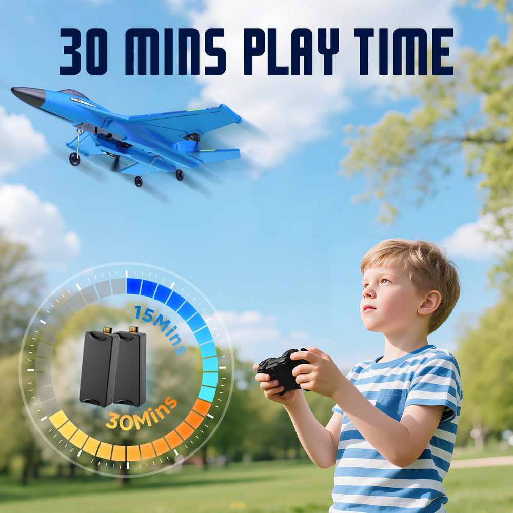 4DRC RC plane dual batteries enable longer outdoor play