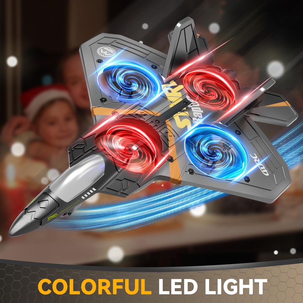 4DRC V17 foam airplane with LED lights for night visibility