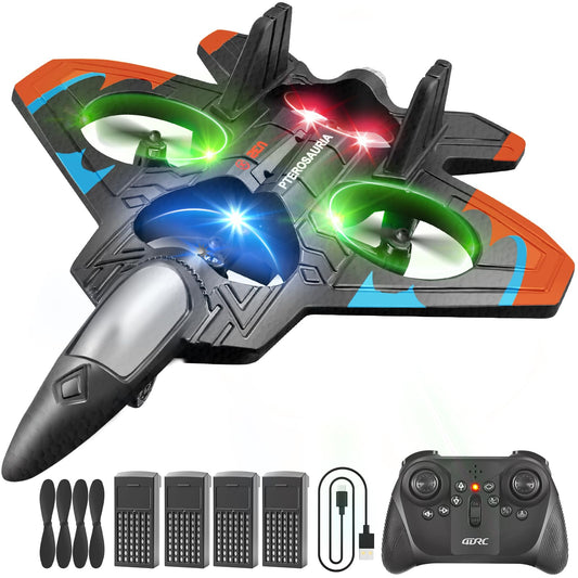 4DRC V32 foam plane front view for easy takeoff and beginner-friendly play.