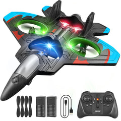 4DRC V32 foam RC airplane performing a 360° flip for dynamic fun