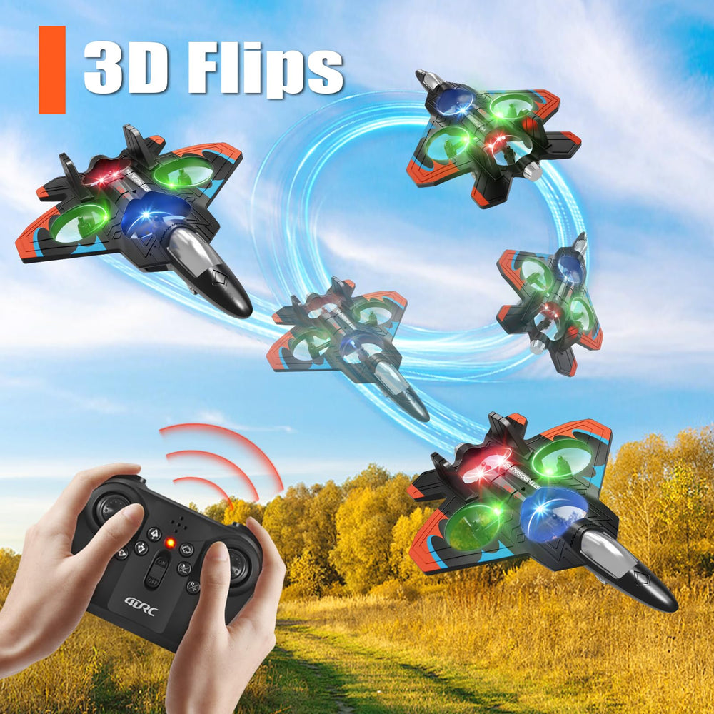 4DRC V32 LED night flight with glowing trails for evening fun.