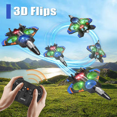 4DRC V32 LED night flight lights create a glowing sky show during dusk sessions.