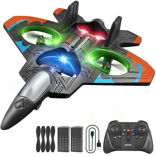 4DRC V32 night flight with LED glow over a park