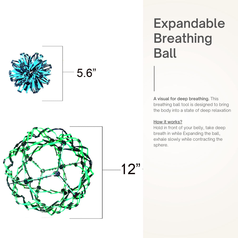 4E's Novelty breathing ball neon pink visual supports stress relief through breathing.