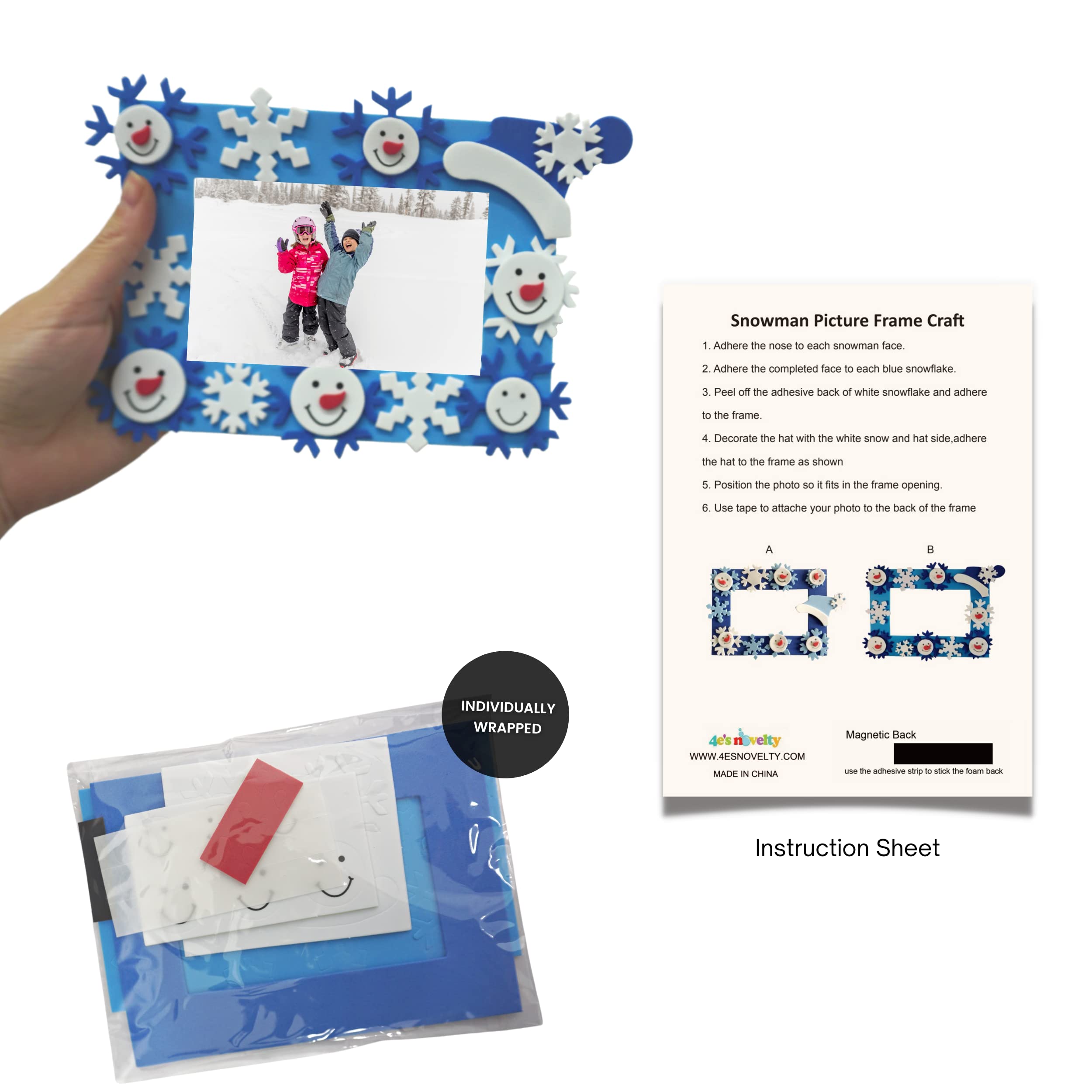 4E's Novelty snowflake designs offer visual variety and charm