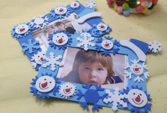 4E's Novelty foam snowflake frame stickers add festive shimmer to kids projects