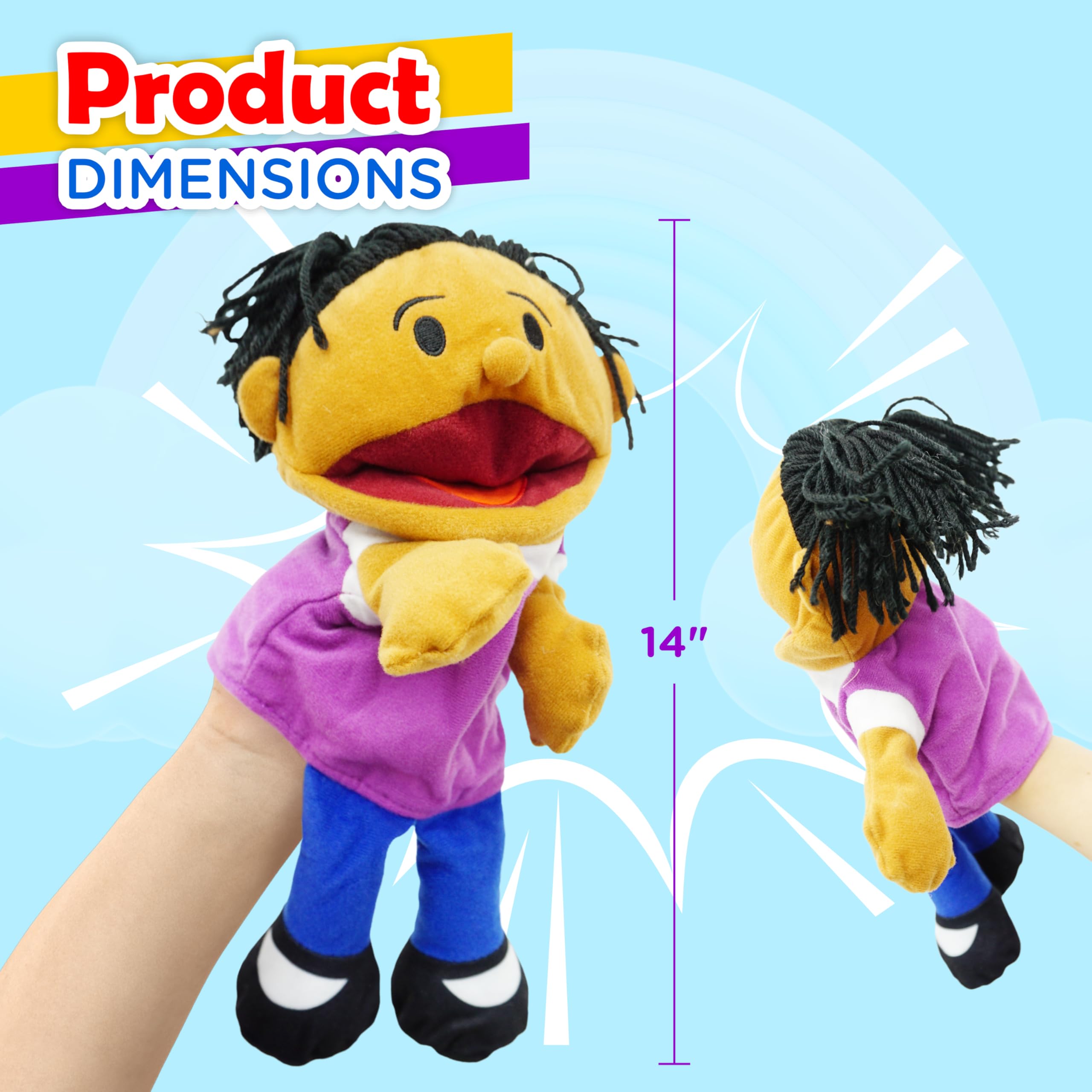 4E's Novelty puppets show varied skin tones for inclusive storytelling