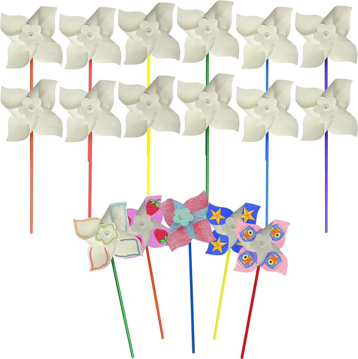 4E's Novelty non toxic pinwheels safe for ages 3 and up.